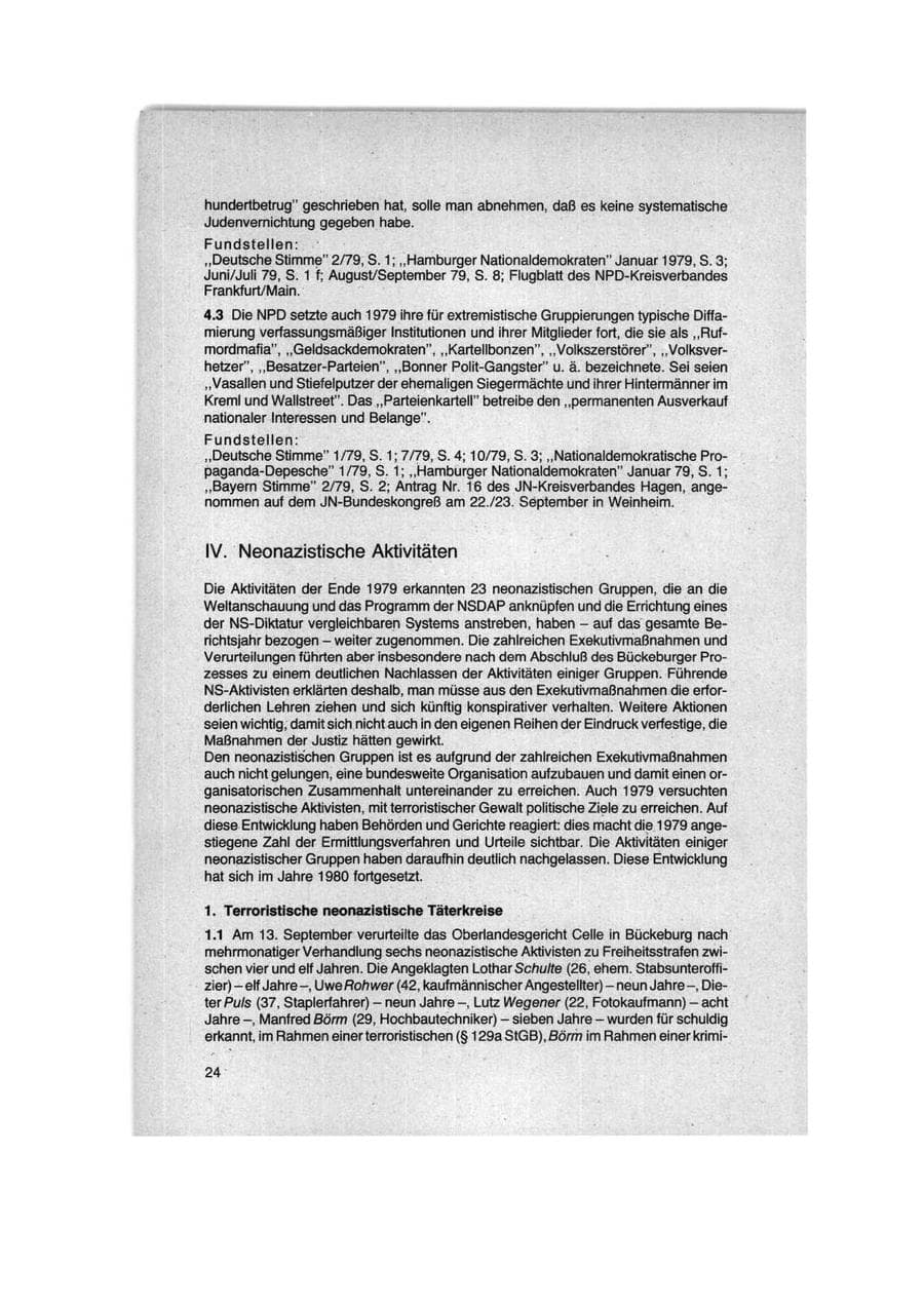 Seite 24 des Verfassungsschutzbericht 1979 Bund