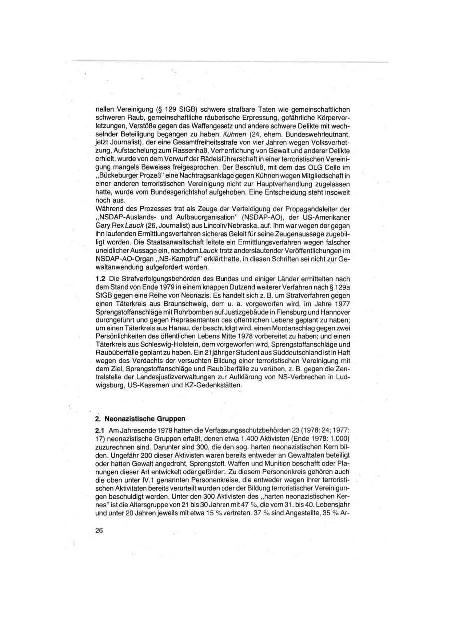 Seite 26 des Verfassungsschutzbericht 1979 Bund