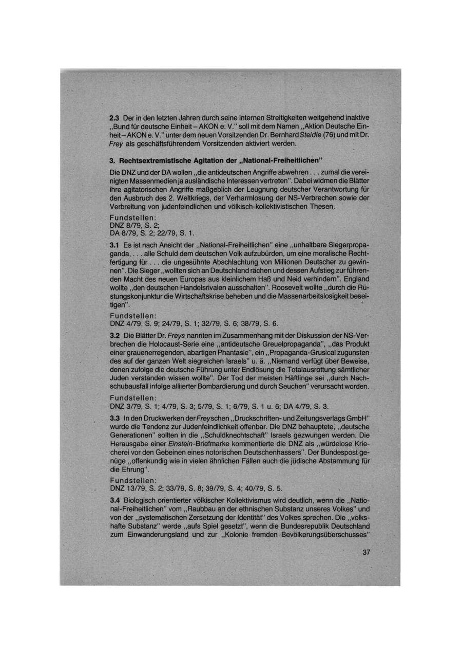 Seite 37 des Verfassungsschutzbericht 1979 Bund