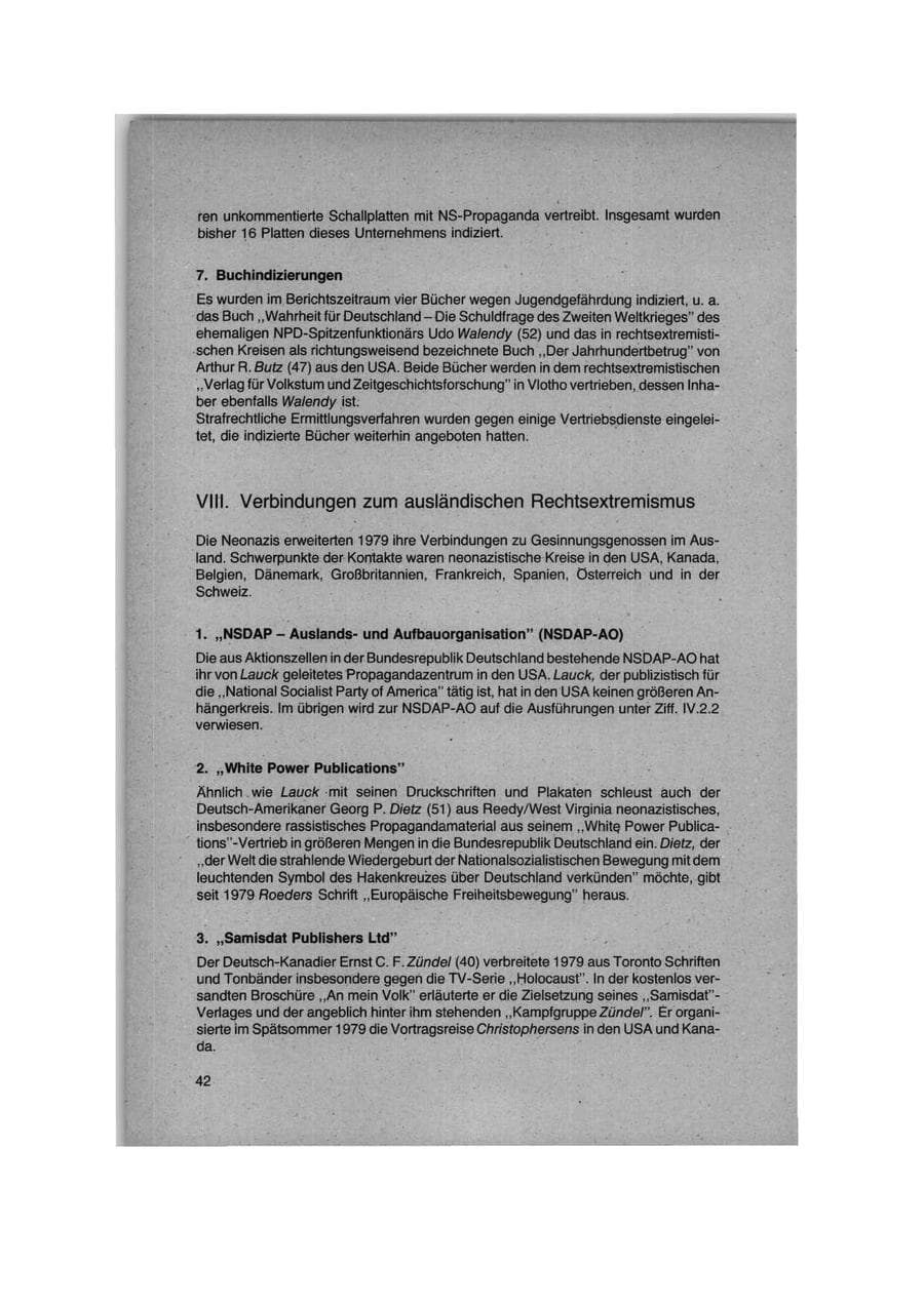 Seite 42 des Verfassungsschutzbericht 1979 Bund