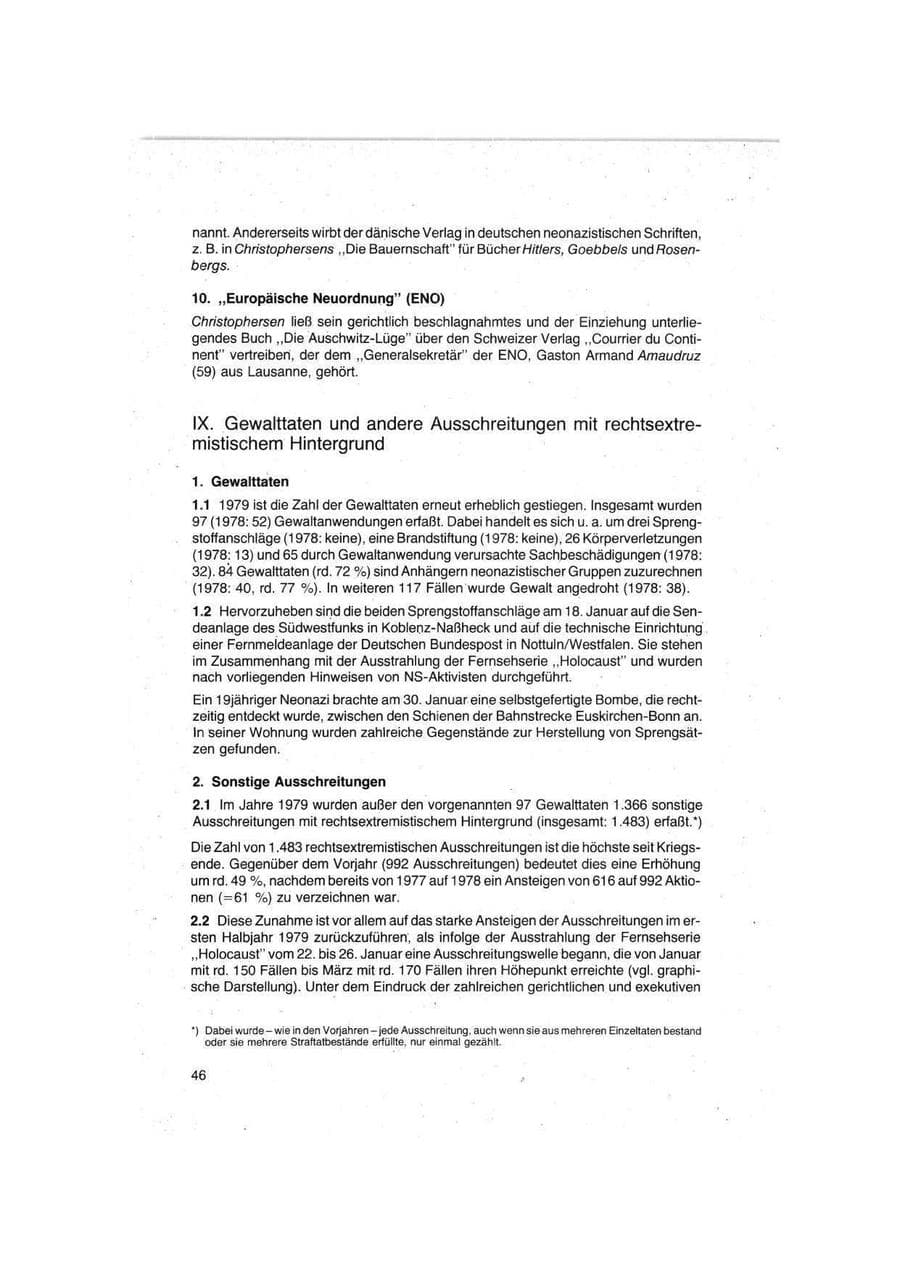 Seite 46 des Verfassungsschutzbericht 1979 Bund