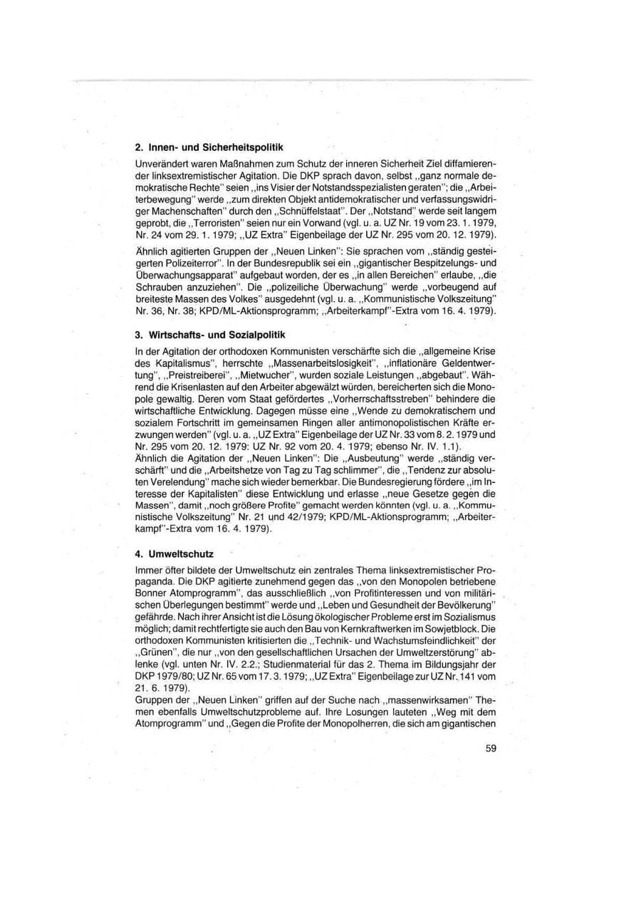 Seite 59 des Verfassungsschutzbericht 1979 Bund