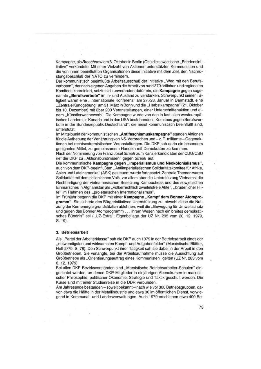 Seite 73 des Verfassungsschutzbericht 1979 Bund