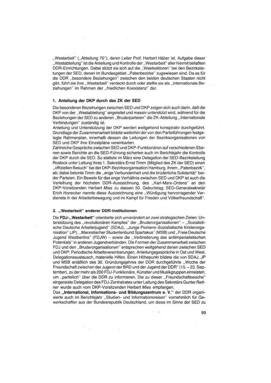 Seite 89 des Verfassungsschutzbericht 1979 Bund