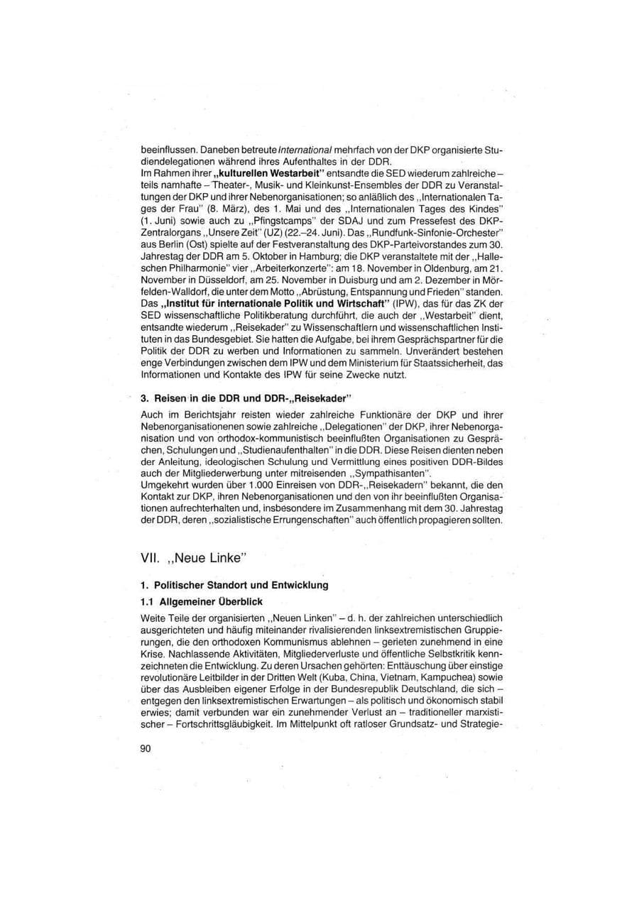 Seite 90 des Verfassungsschutzbericht 1979 Bund