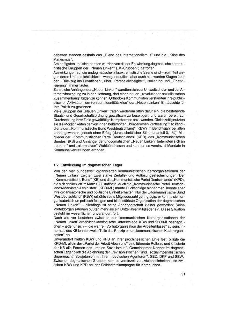 Seite 91 des Verfassungsschutzbericht 1979 Bund