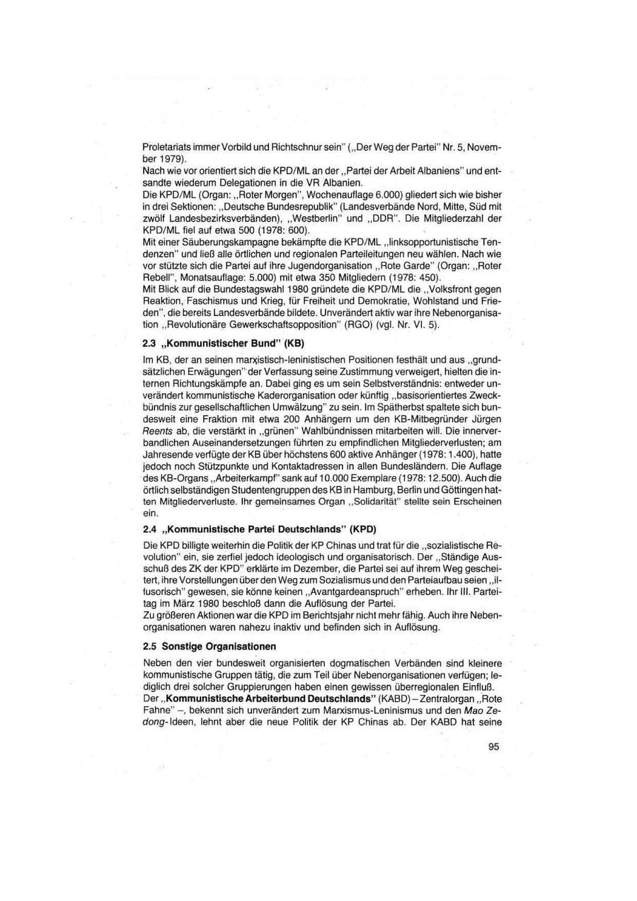 Seite 95 des Verfassungsschutzbericht 1979 Bund