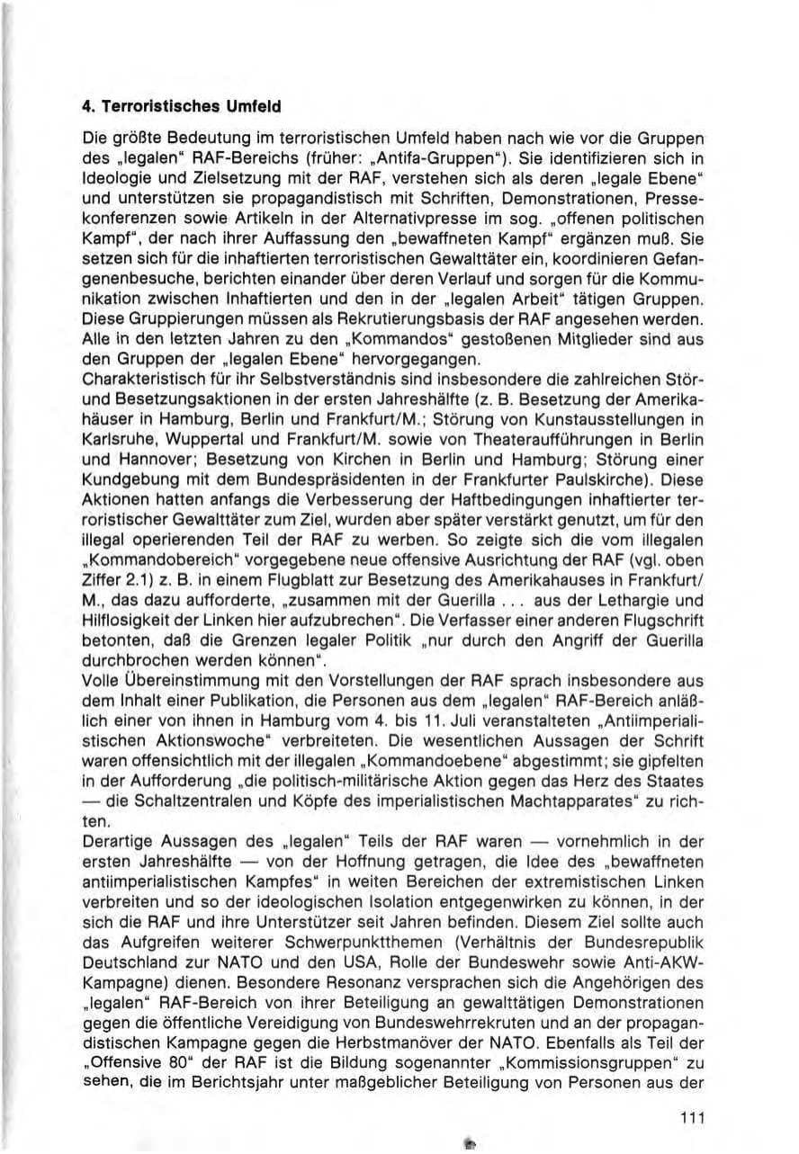 Seite 112 des Verfassungsschutzbericht 1980 Bund