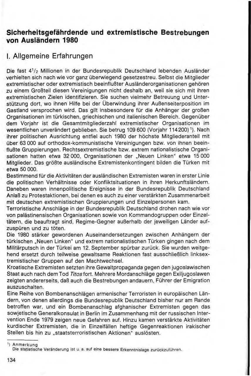 Seite 137 des Verfassungsschutzbericht 1980 Bund