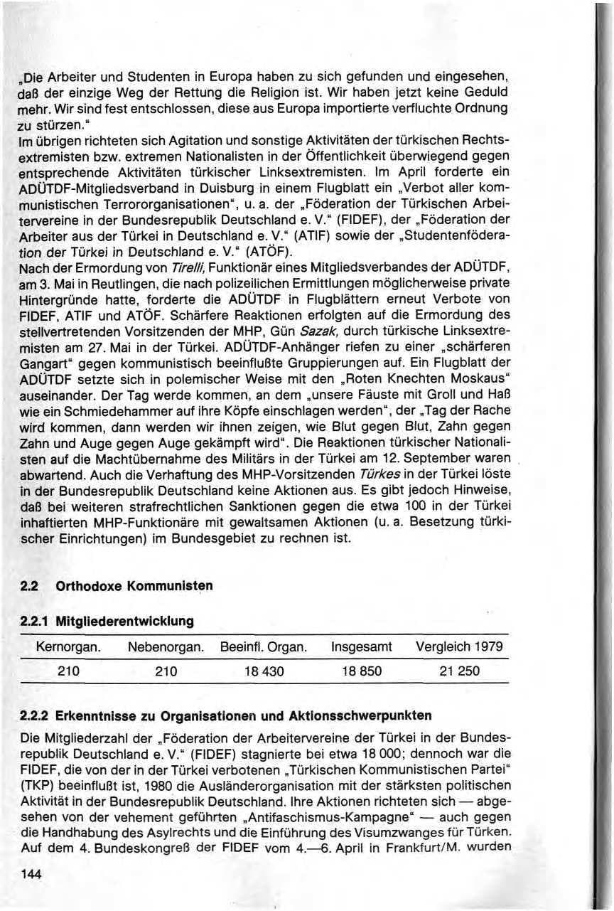 Seite 147 des Verfassungsschutzbericht 1980 Bund