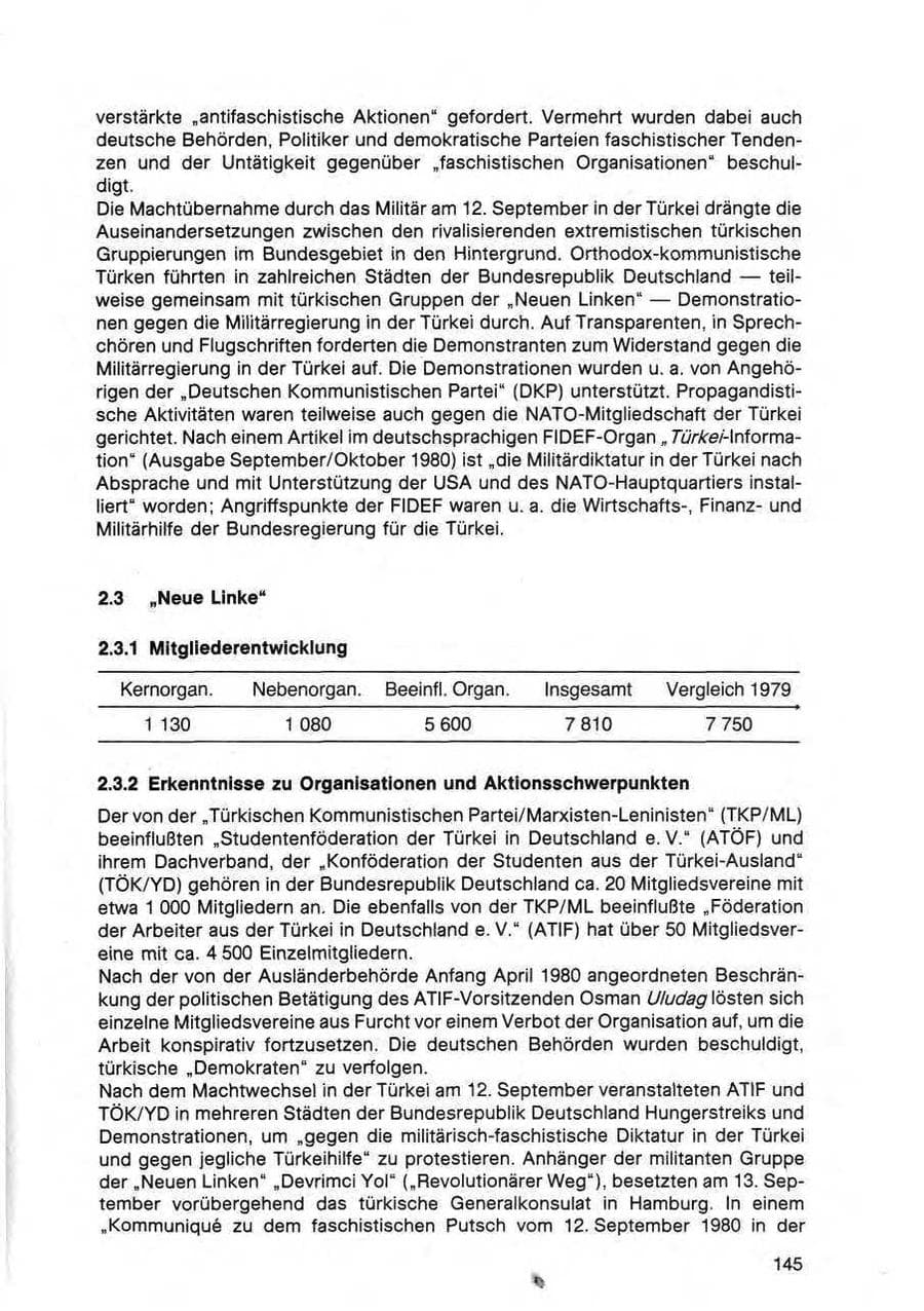 Seite 148 des Verfassungsschutzbericht 1980 Bund
