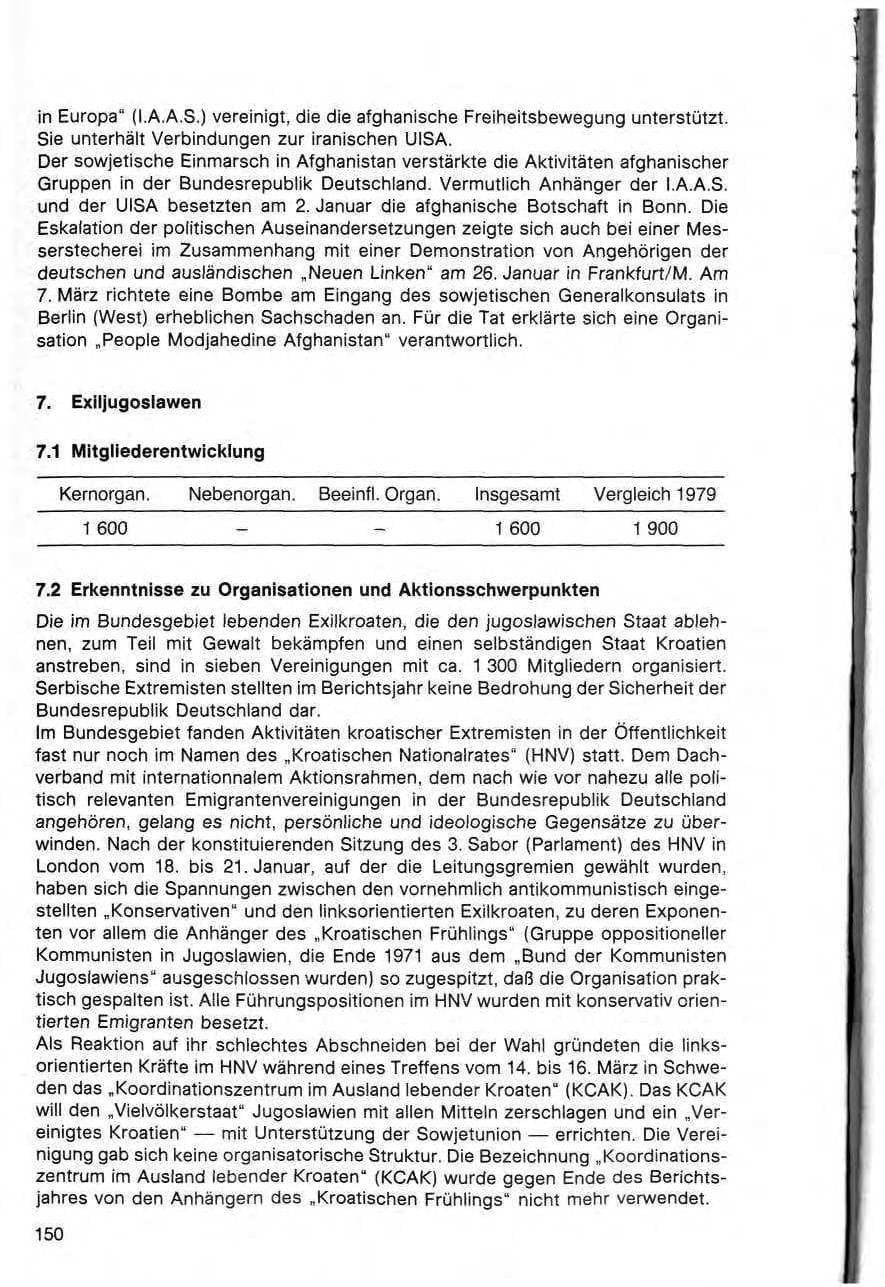 Seite 153 des Verfassungsschutzbericht 1980 Bund
