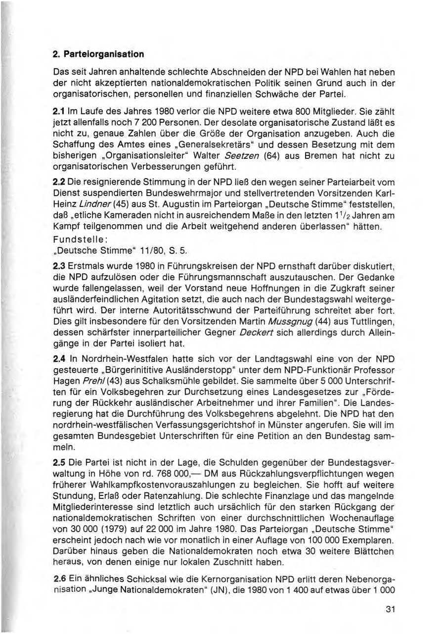 Seite 32 des Verfassungsschutzbericht 1980 Bund