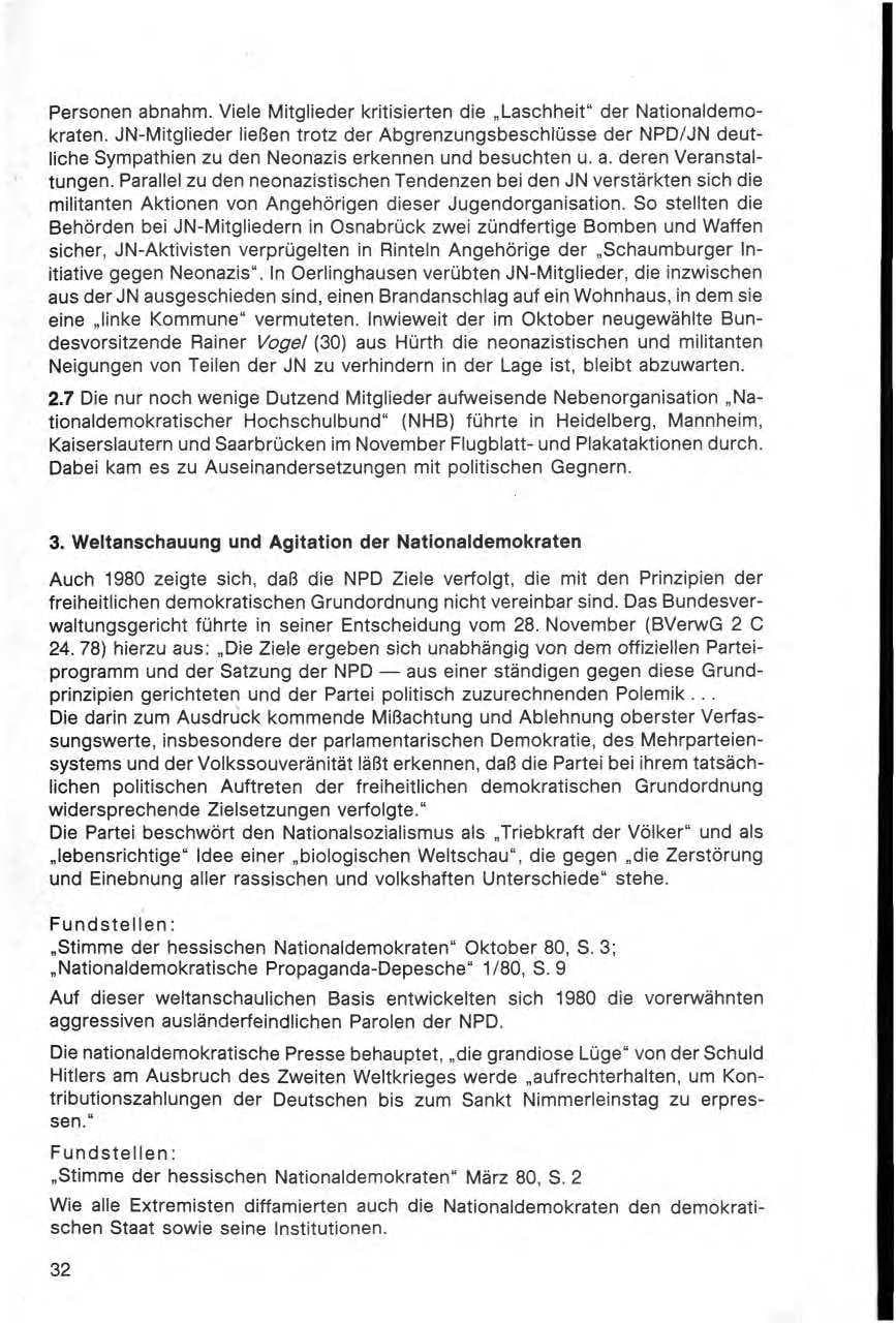 Seite 33 des Verfassungsschutzbericht 1980 Bund