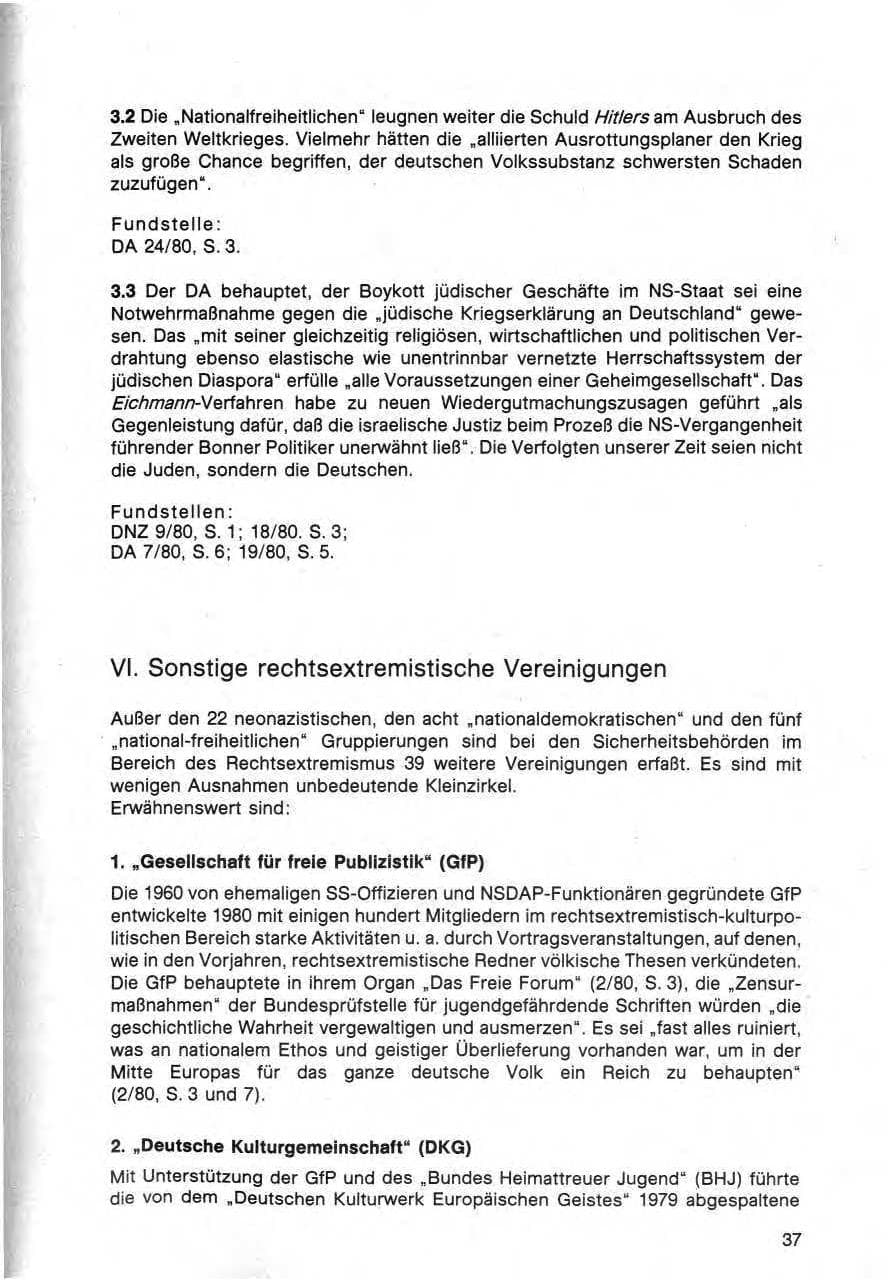 Seite 38 des Verfassungsschutzbericht 1980 Bund