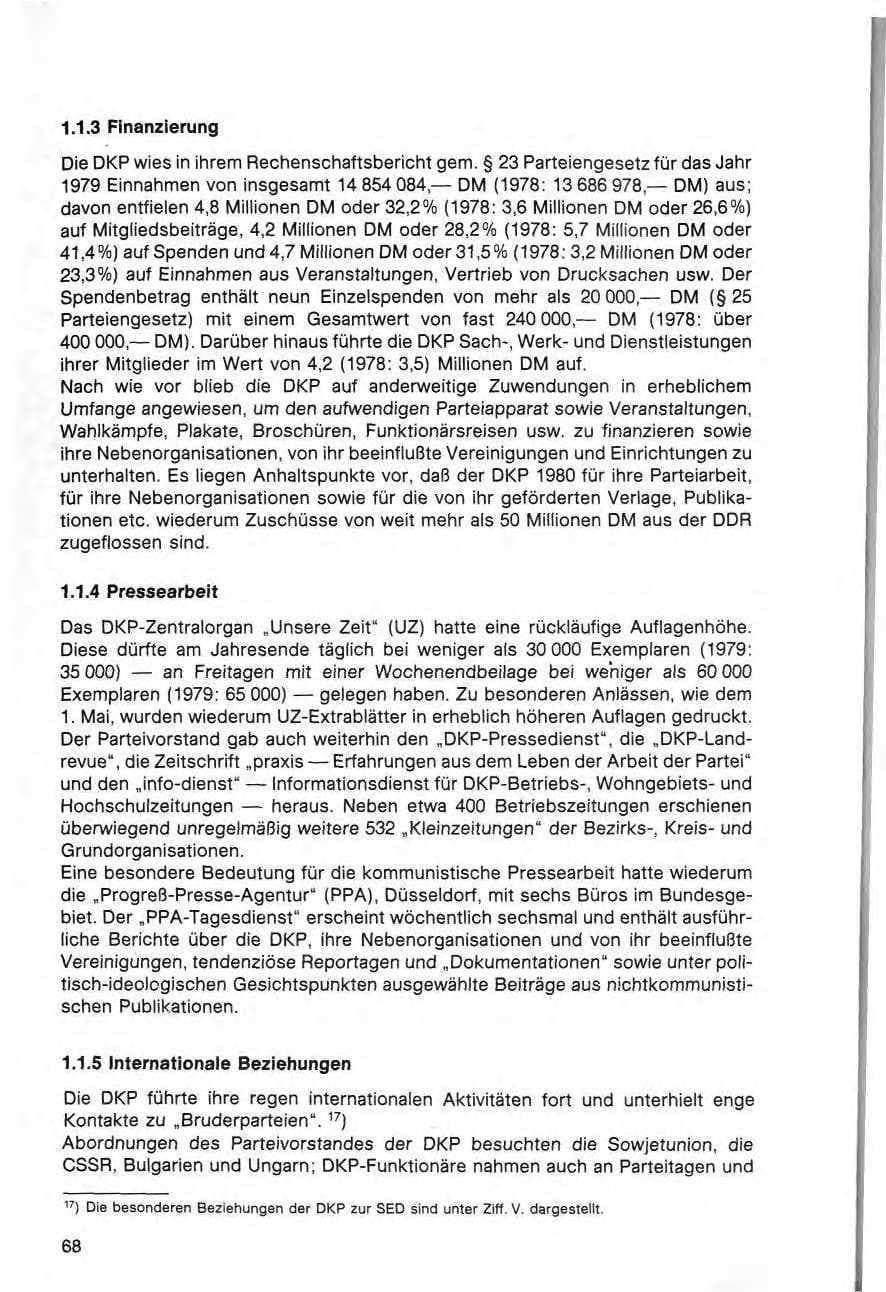 Seite 69 des Verfassungsschutzbericht 1980 Bund