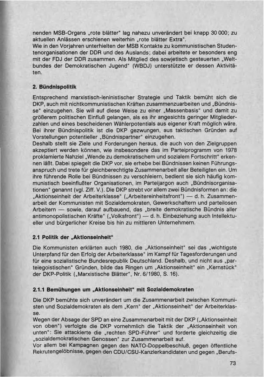 Seite 74 des Verfassungsschutzbericht 1980 Bund