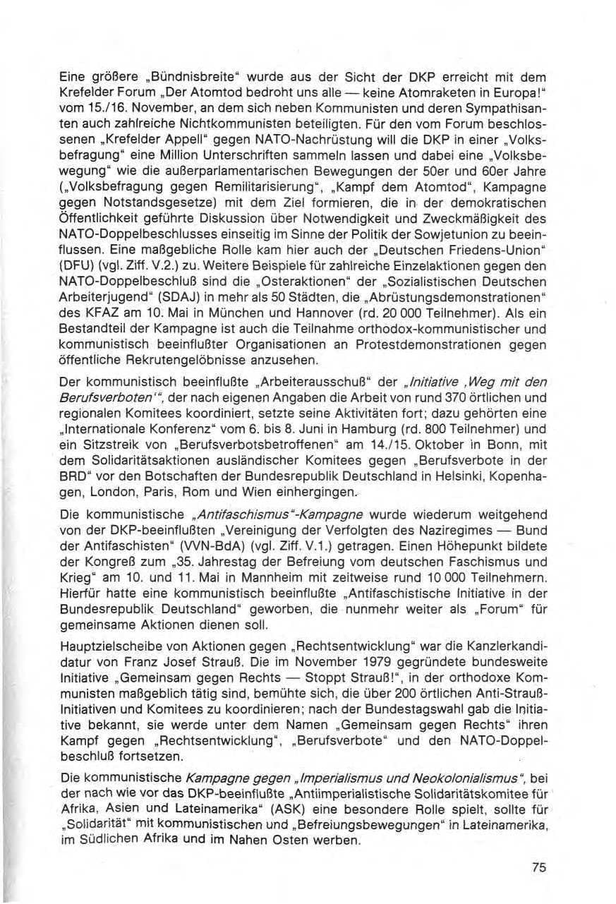 Seite 76 des Verfassungsschutzbericht 1980 Bund