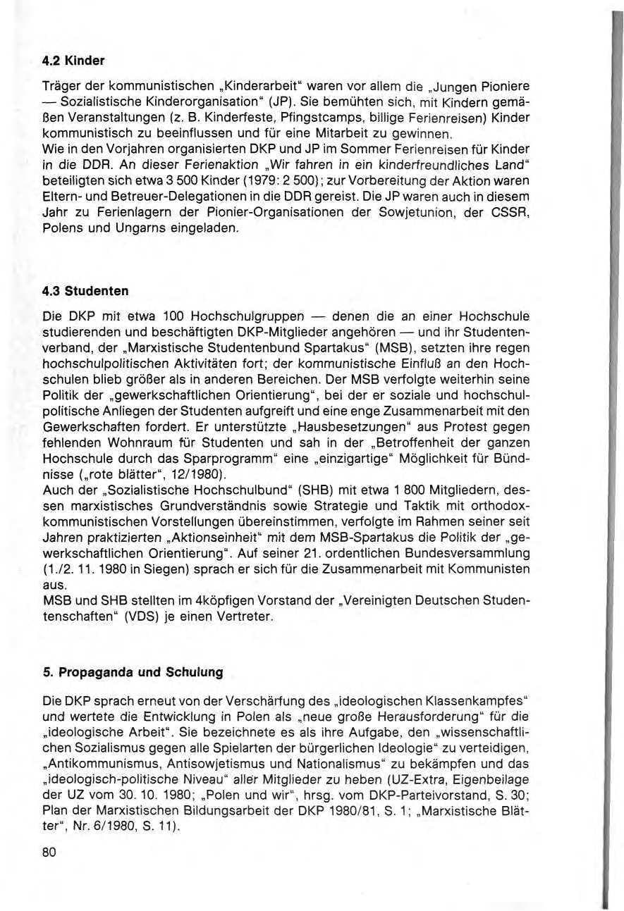 Seite 81 des Verfassungsschutzbericht 1980 Bund