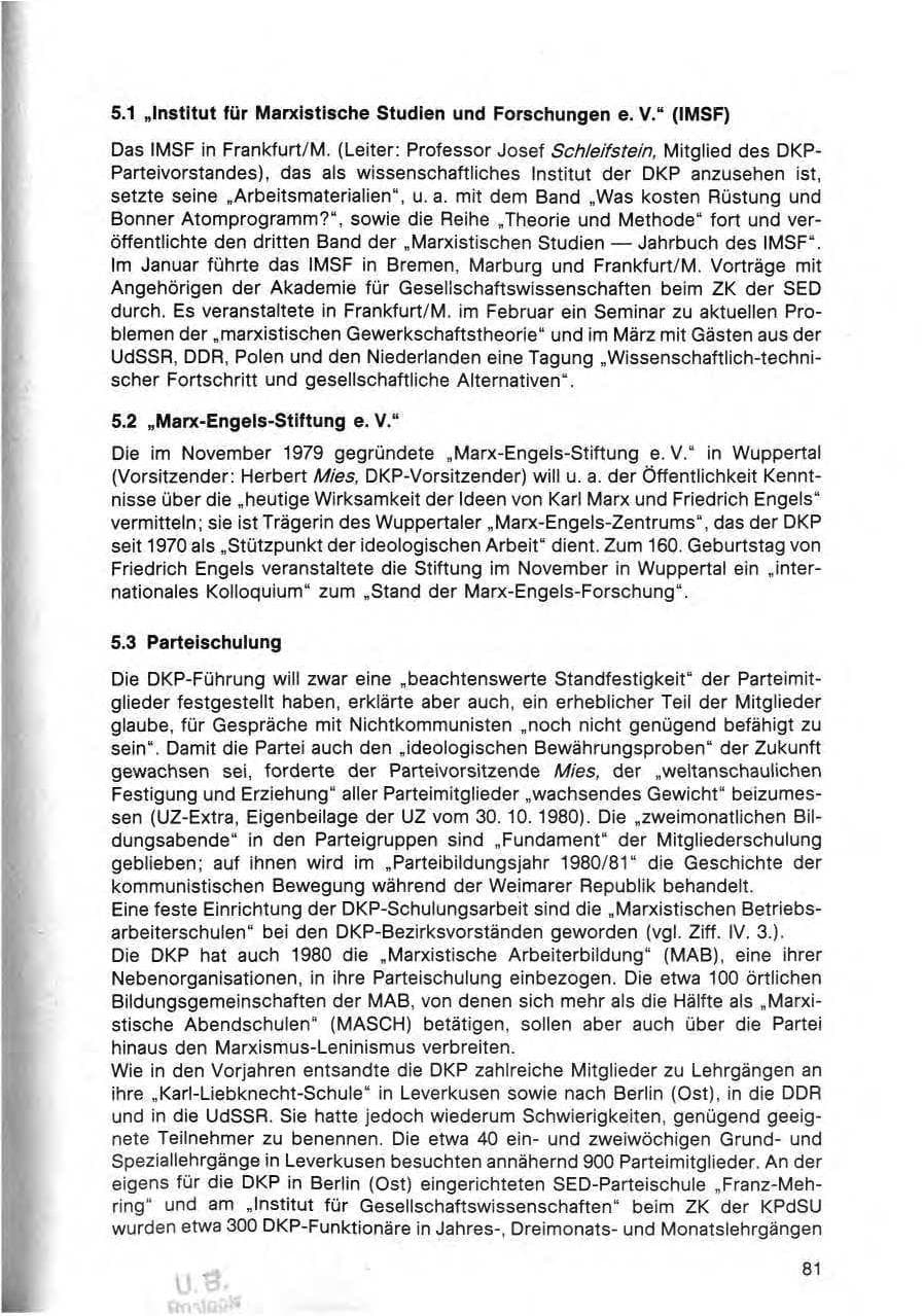 Seite 82 des Verfassungsschutzbericht 1980 Bund
