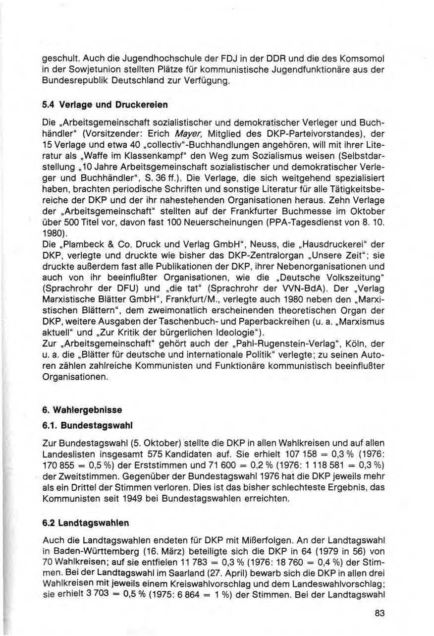 Seite 84 des Verfassungsschutzbericht 1980 Bund