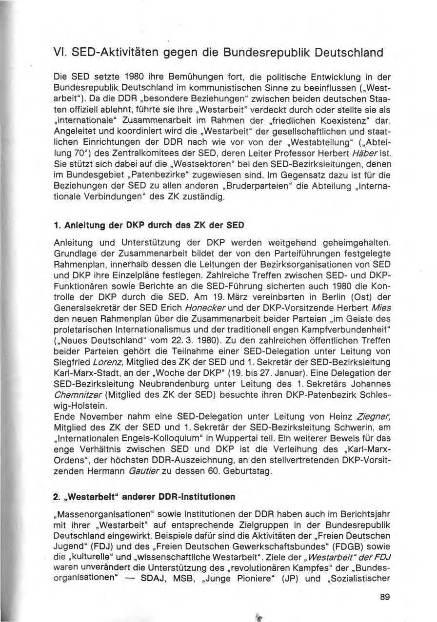 Seite 90 des Verfassungsschutzbericht 1980 Bund
