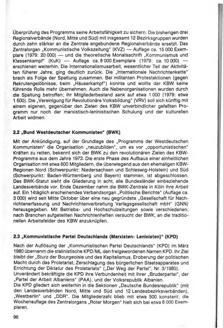 Seite 97 des Verfassungsschutzbericht 1980 Bund