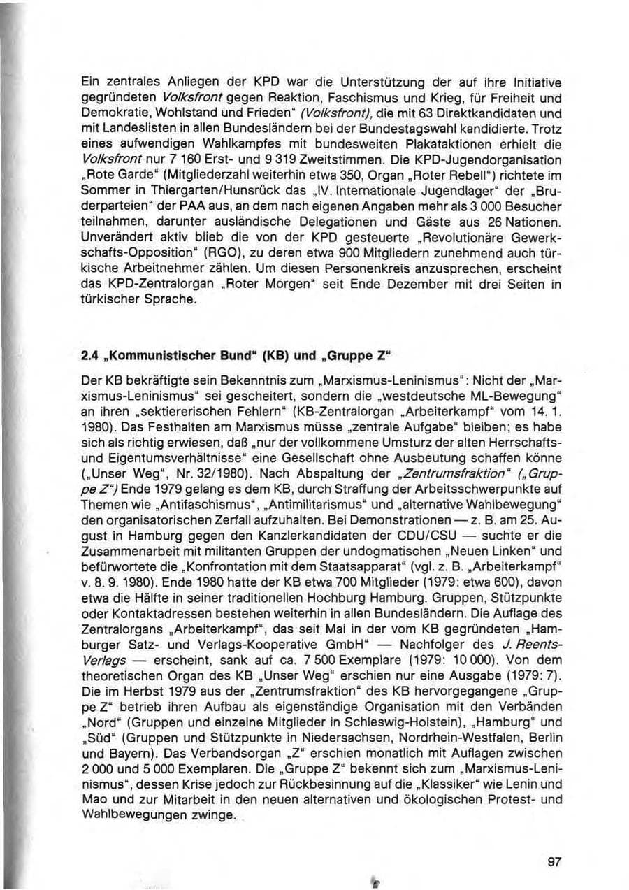 Seite 98 des Verfassungsschutzbericht 1980 Bund