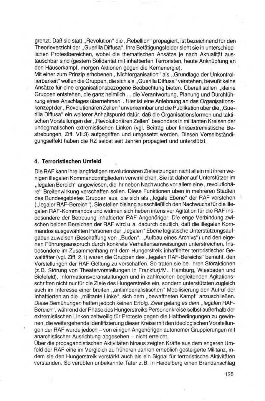 Seite 125 des Verfassungsschutzbericht 1981 Bund