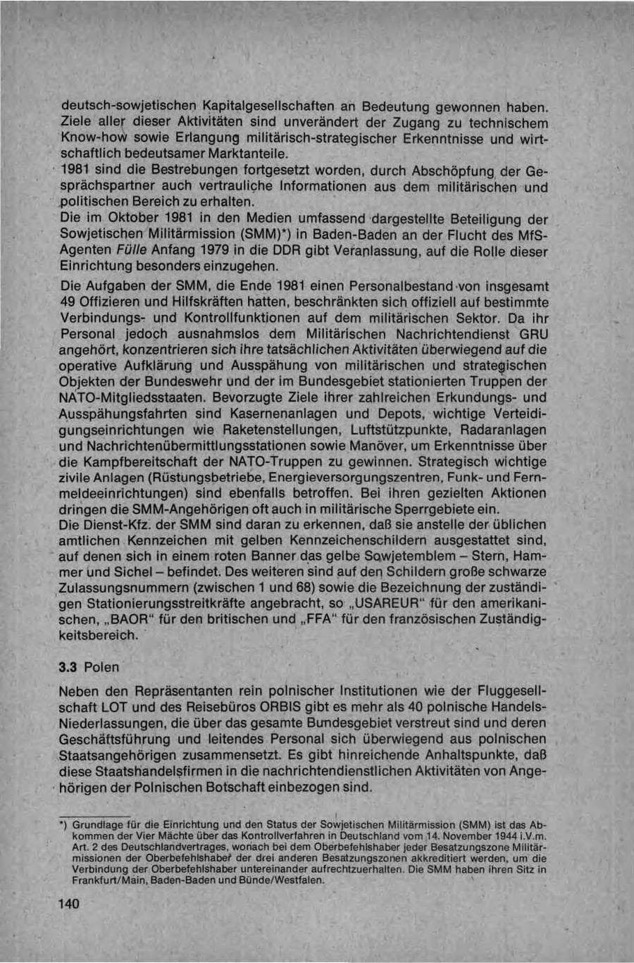Seite 140 des Verfassungsschutzbericht 1981 Bund