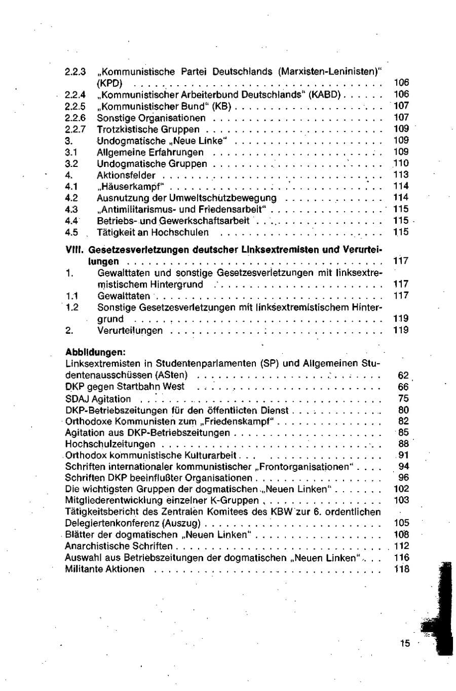 Seite 15 des Verfassungsschutzbericht 1981 Bund