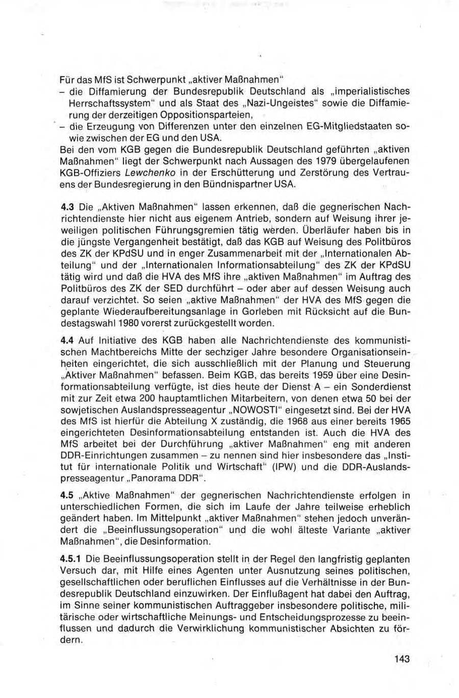 Seite 143 des Verfassungsschutzbericht 1981 Bund
