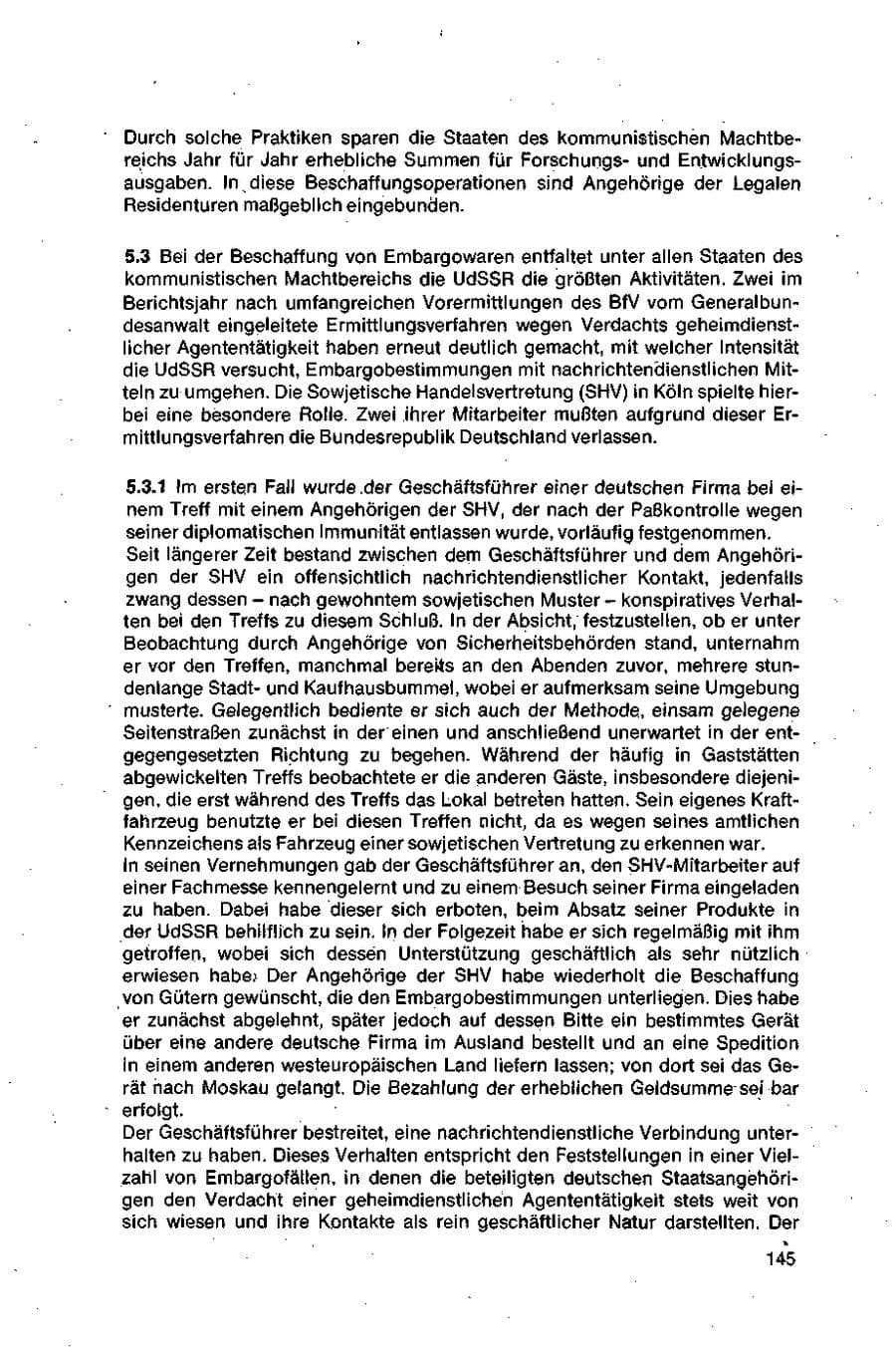 Seite 145 des Verfassungsschutzbericht 1981 Bund