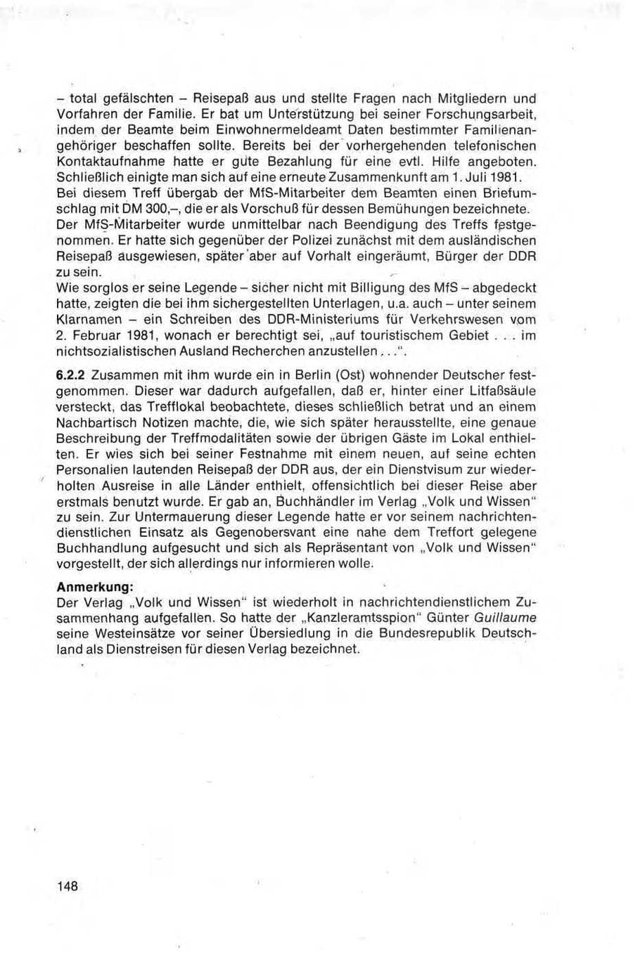 Seite 148 des Verfassungsschutzbericht 1981 Bund