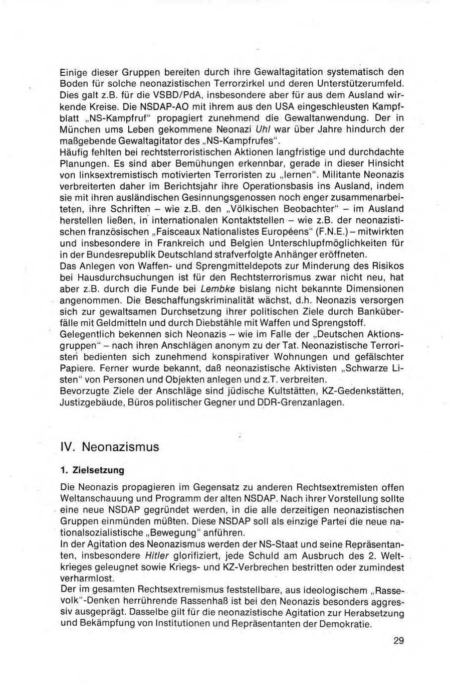 Seite 29 des Verfassungsschutzbericht 1981 Bund
