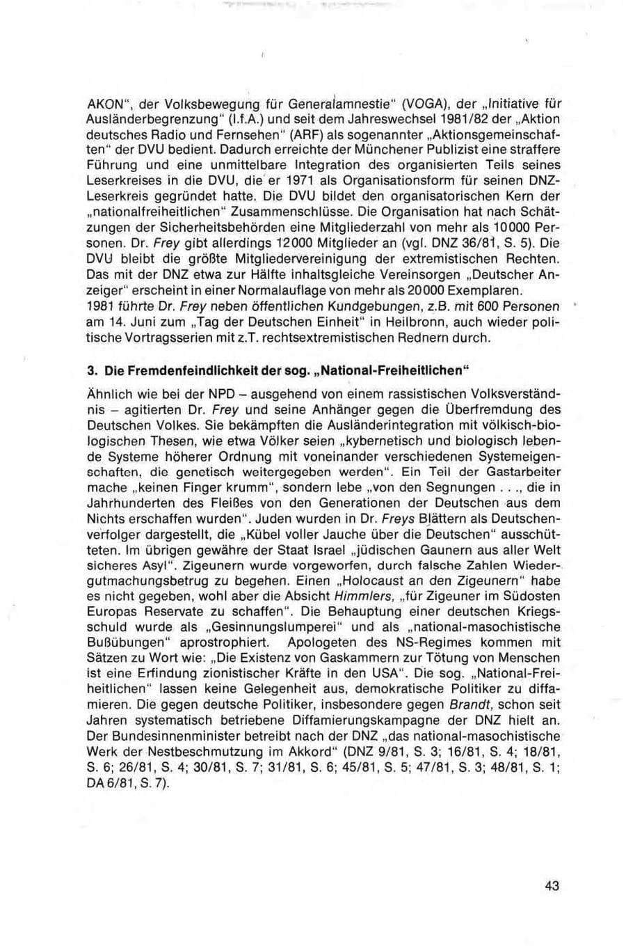 Seite 43 des Verfassungsschutzbericht 1981 Bund