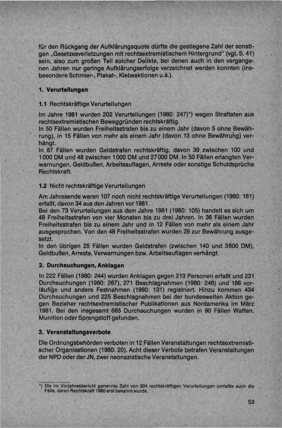 Seite 53 des Verfassungsschutzbericht 1981 Bund