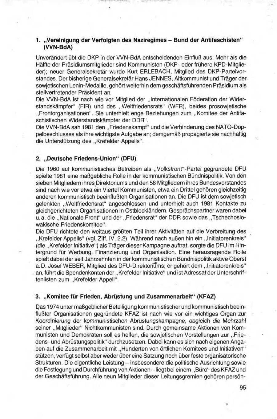 Seite 95 des Verfassungsschutzbericht 1981 Bund