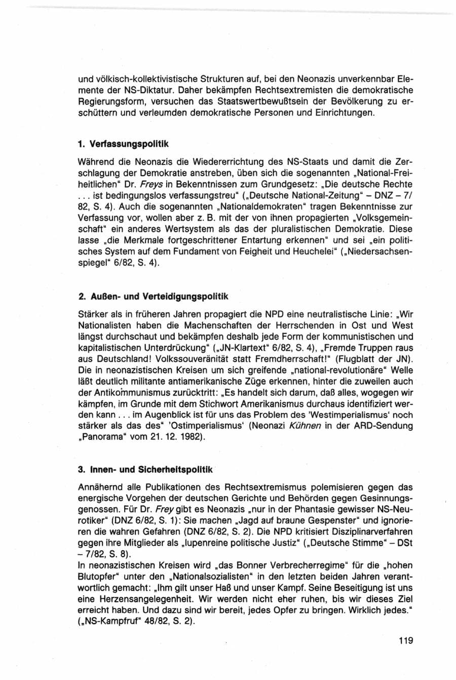 Seite 119 des Verfassungsschutzbericht 1982 Bund