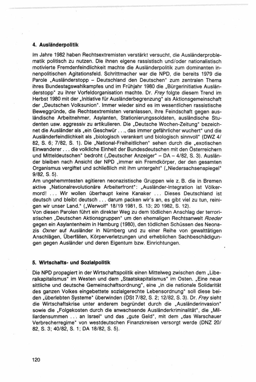 Seite 120 des Verfassungsschutzbericht 1982 Bund