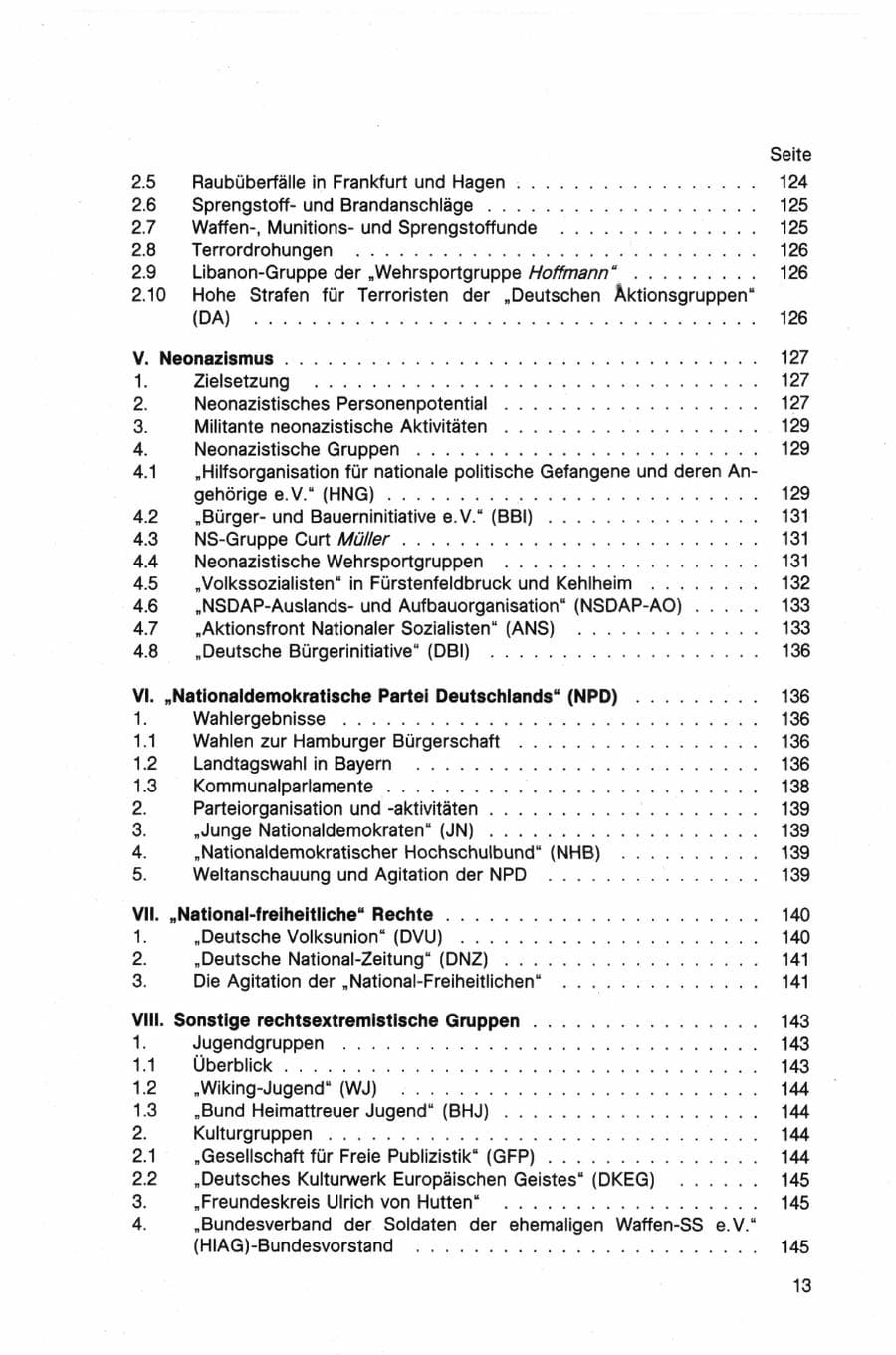 Seite 13 des Verfassungsschutzbericht 1982 Bund