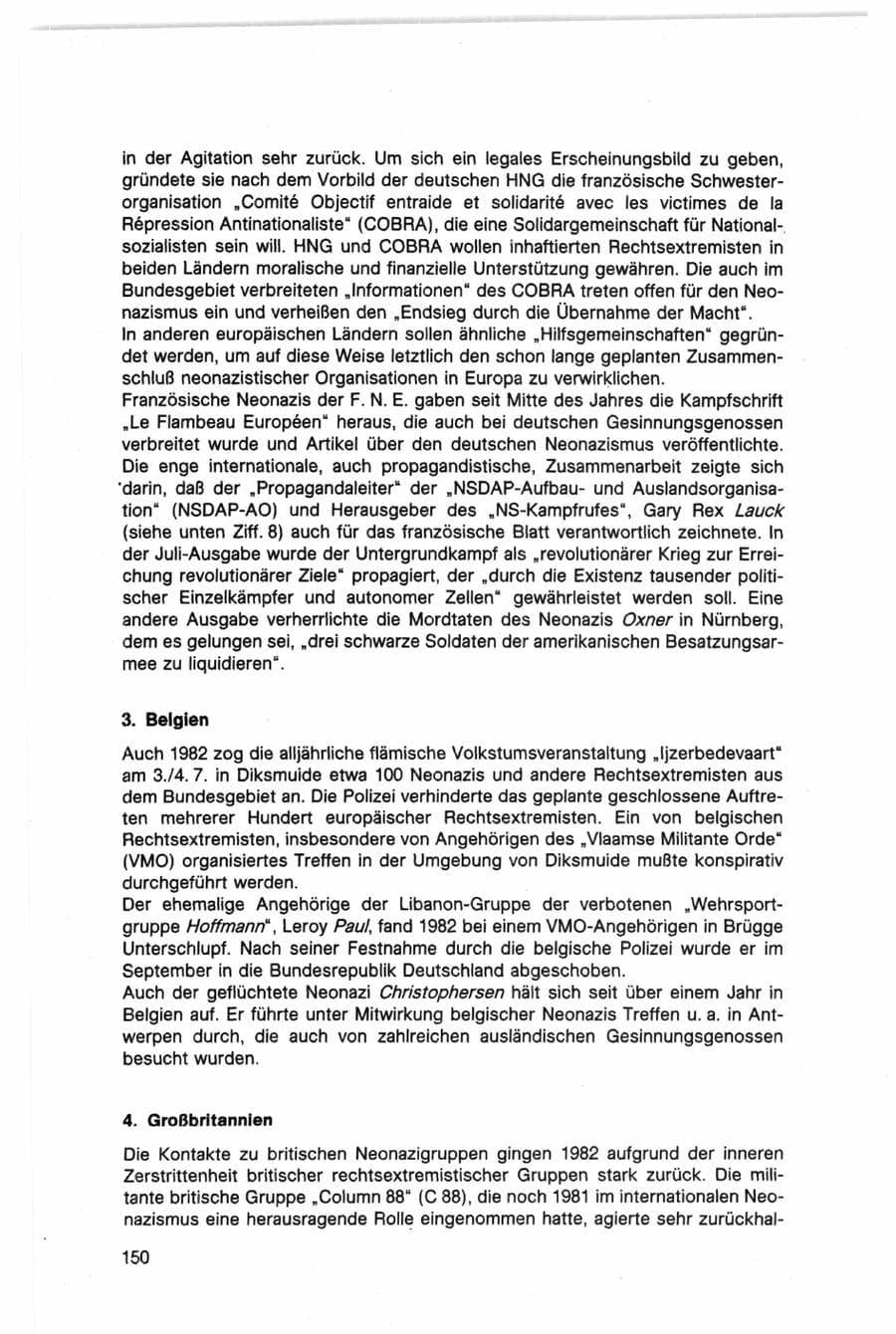 Seite 150 des Verfassungsschutzbericht 1982 Bund