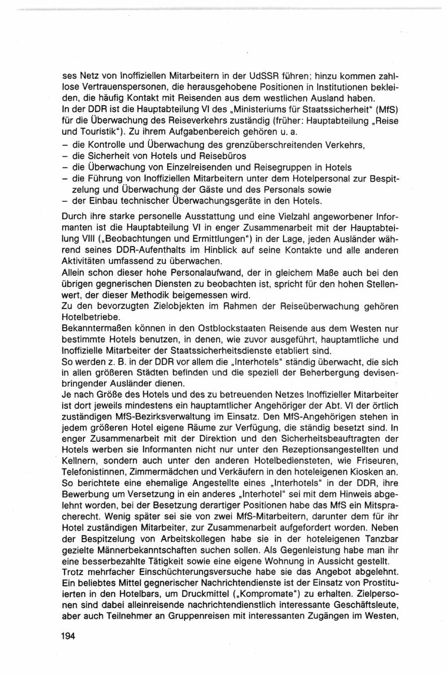 Seite 194 des Verfassungsschutzbericht 1982 Bund
