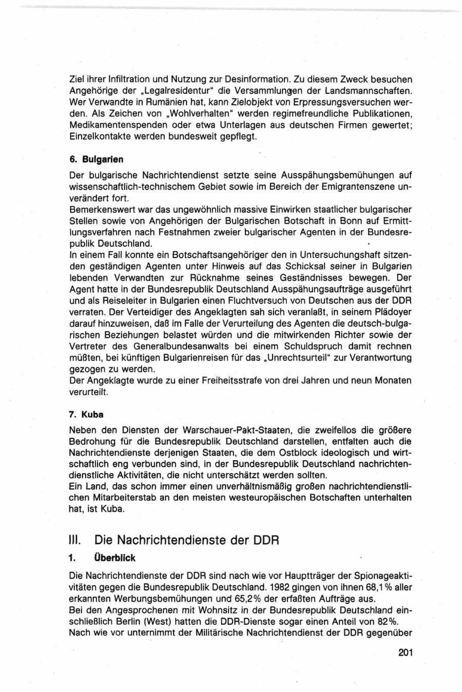 Seite 201 des Verfassungsschutzbericht 1982 Bund