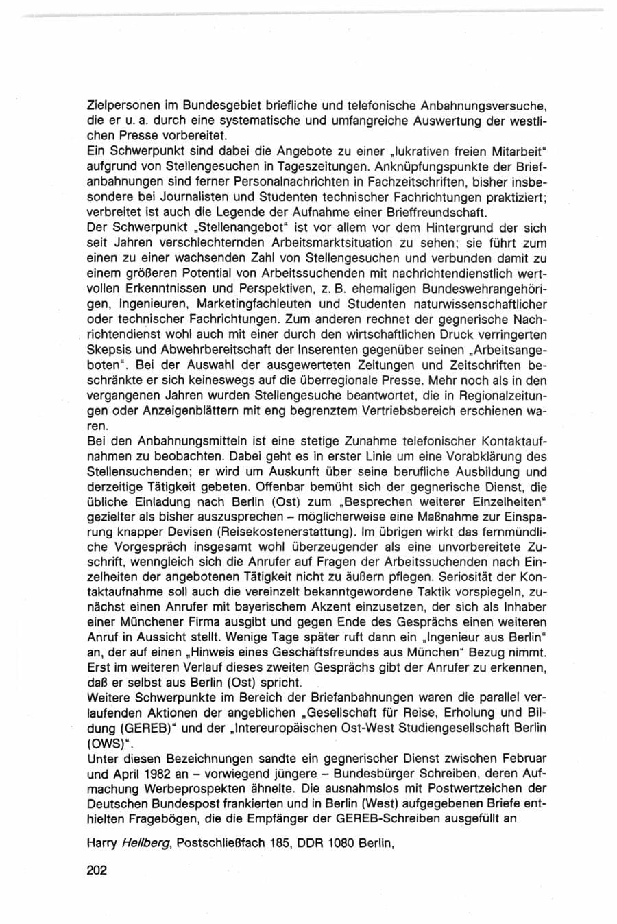 Seite 202 des Verfassungsschutzbericht 1982 Bund