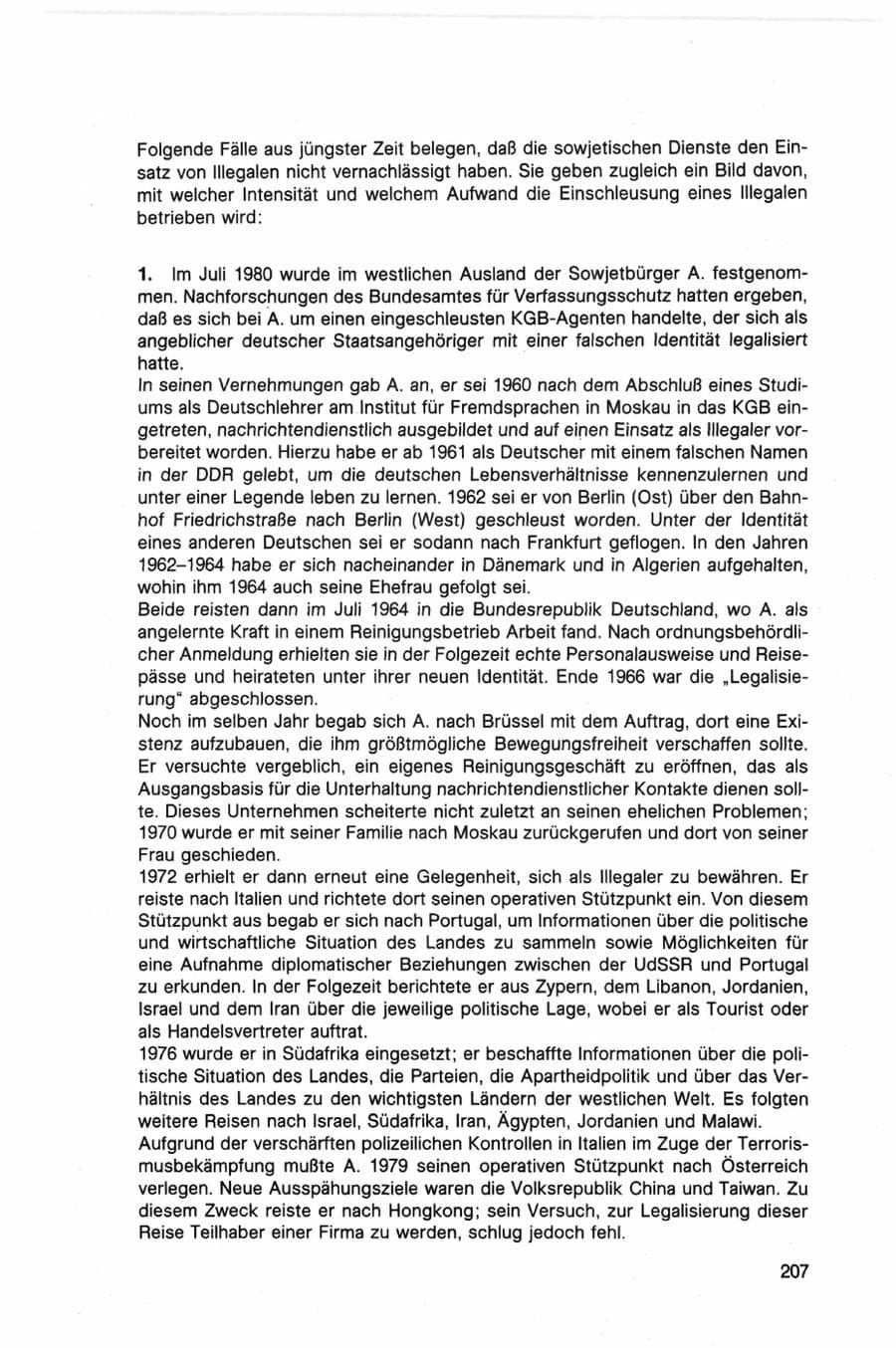 Seite 207 des Verfassungsschutzbericht 1982 Bund