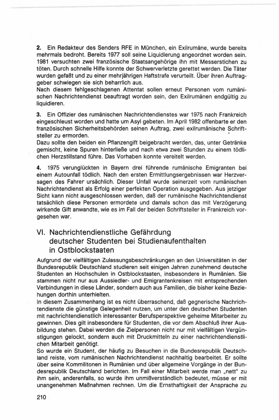Seite 210 des Verfassungsschutzbericht 1982 Bund