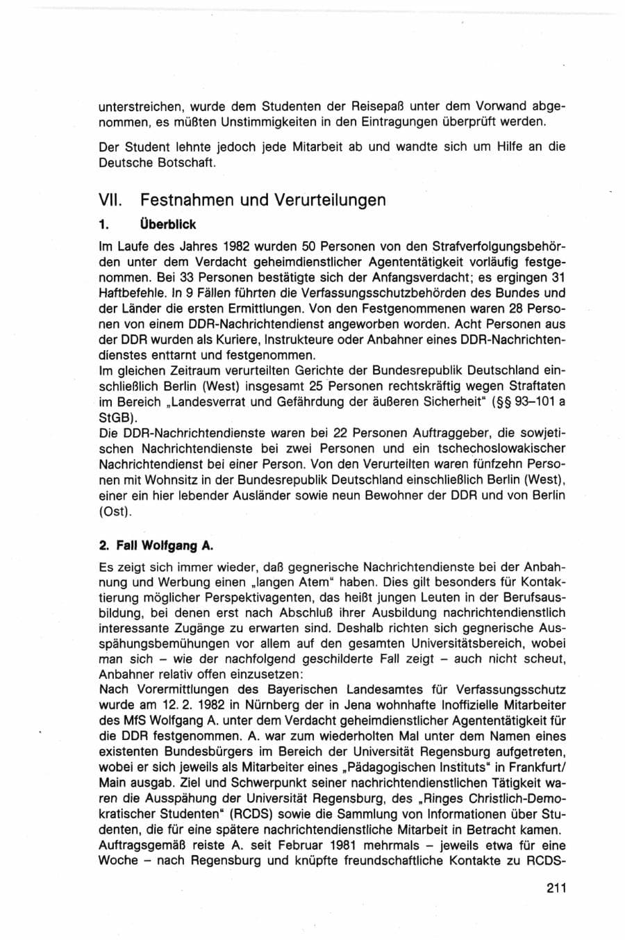 Seite 211 des Verfassungsschutzbericht 1982 Bund