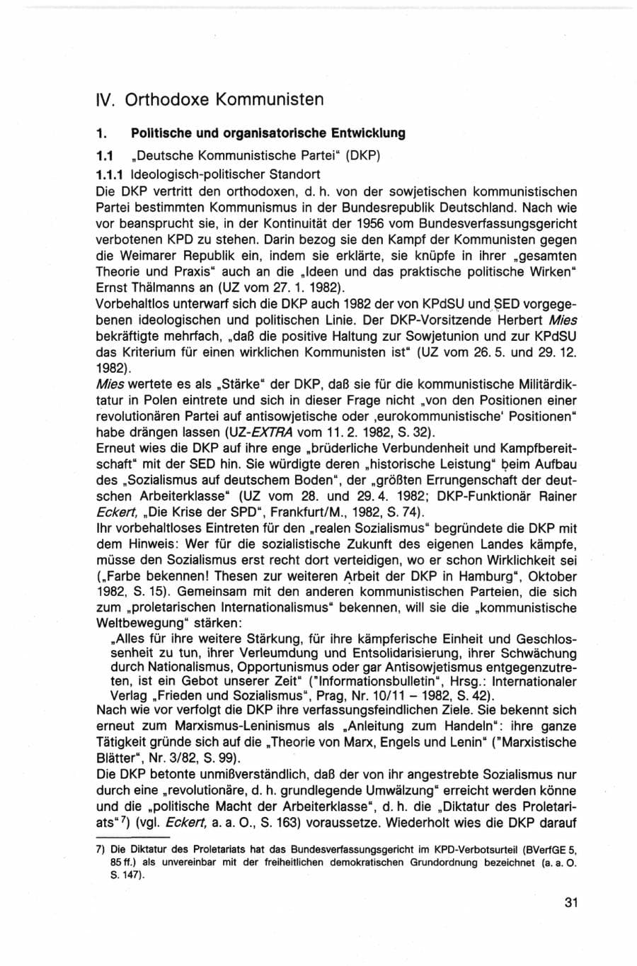 Seite 31 des Verfassungsschutzbericht 1982 Bund