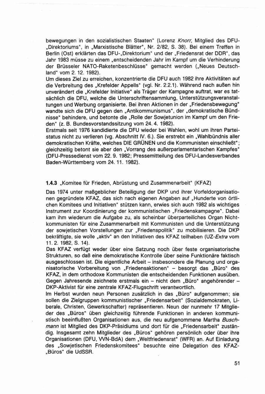 Seite 51 des Verfassungsschutzbericht 1982 Bund